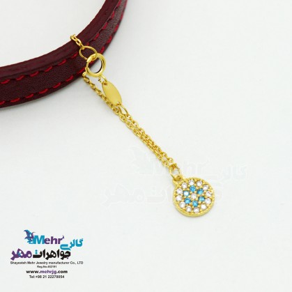 Gold Watch Pendant - Cheshm nazar Design-MW0044
